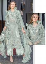 Pure Cotton Pista Green Eid Wear Embroidery Work Pakistani Suit